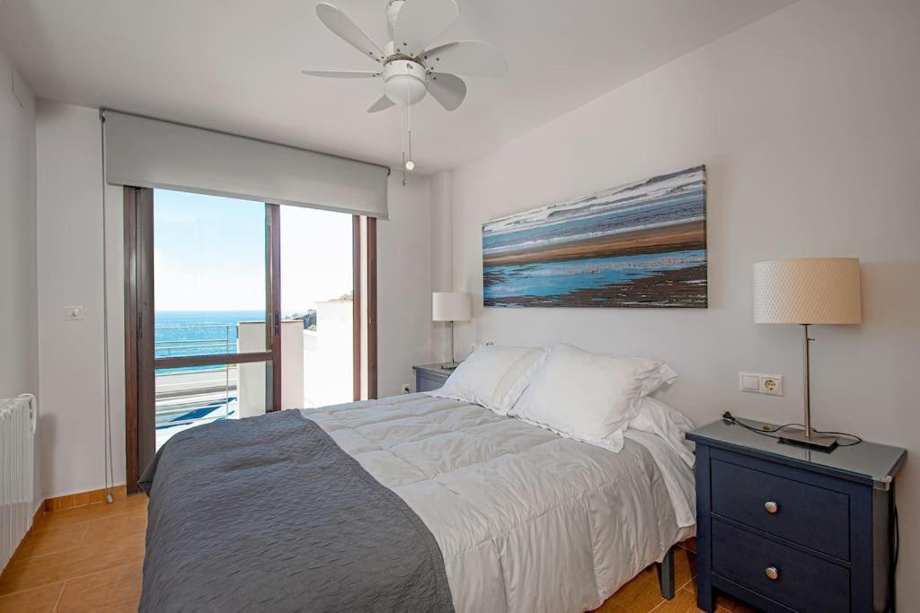 Sunny House With Great Sea Views, 3 Terraces, Private Heated Pool And Sauna La Herradura  Exterior photo
